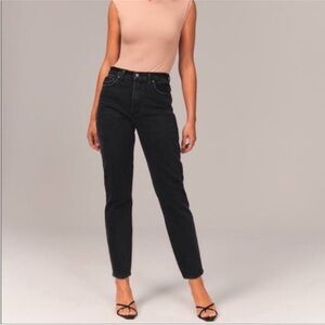 Abercrombie & Fitch 80s Mom High Rise Jeans Black size 25